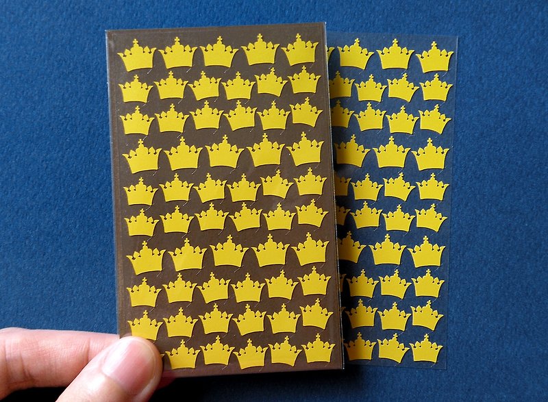 Crown Stickers - Stickers - Waterproof Material Yellow