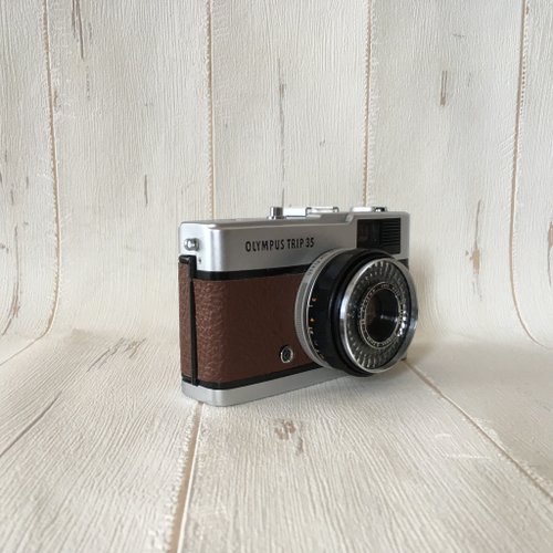 Restored & Tested - Fully Functional |Olympus TRIP 35 Film Camera | Maroon  Brown