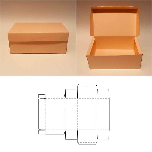 JustGreatPrintables Box with lid template, rectangle box with lid, storage box with lid, SVG, PDF