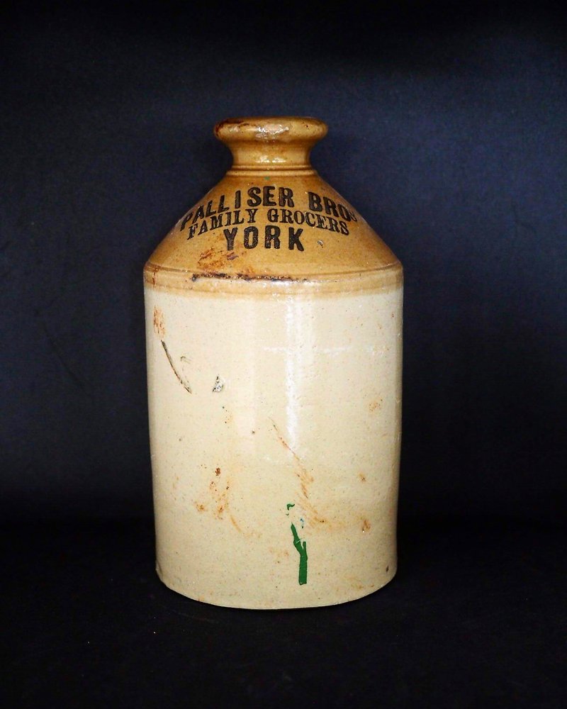 【售完】英國製奶油白家庭式大型儲放陶罐 陶瓶收藏家系列 - 花瓶/陶器 - 陶 