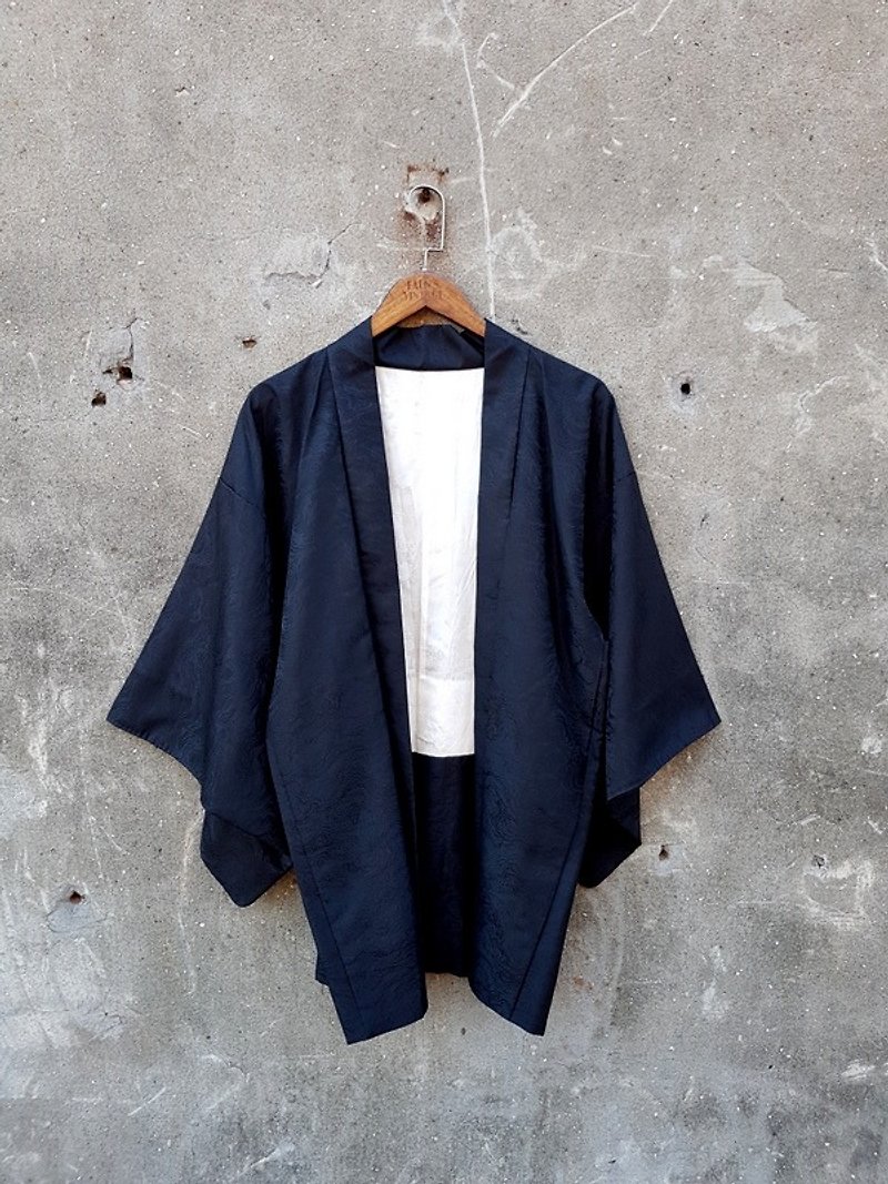 タートルGege  - 日本のサイケデリックな手縫いの羽織の着物のジャケット - ジャケット - シルク・絹 