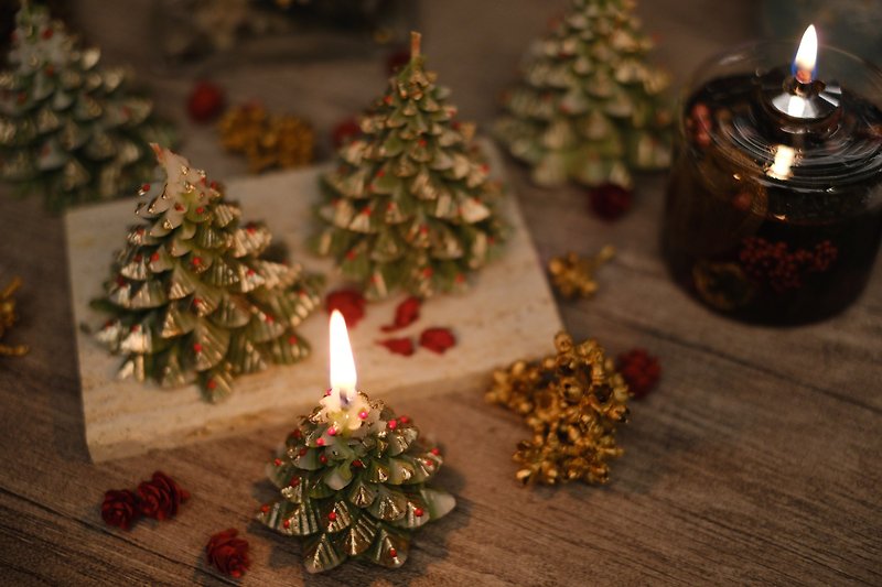 聖誕樹蠟燭 聖誕蠟燭 聖誕禮物 聖誕禮盒 交換禮物 - 香氛蠟燭/燭台 - 蠟 
