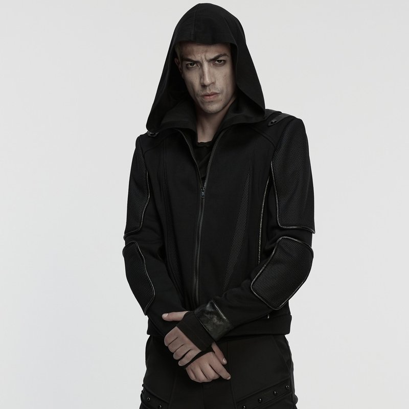 賽博龐克精神電子學戰士外套 - 男夾克/外套 - 其他材質 黑色