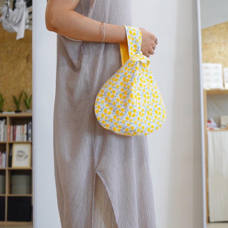 N.S.N.L. Lemon Mini Bag - 手提包/手提袋 - 棉．麻 黃色