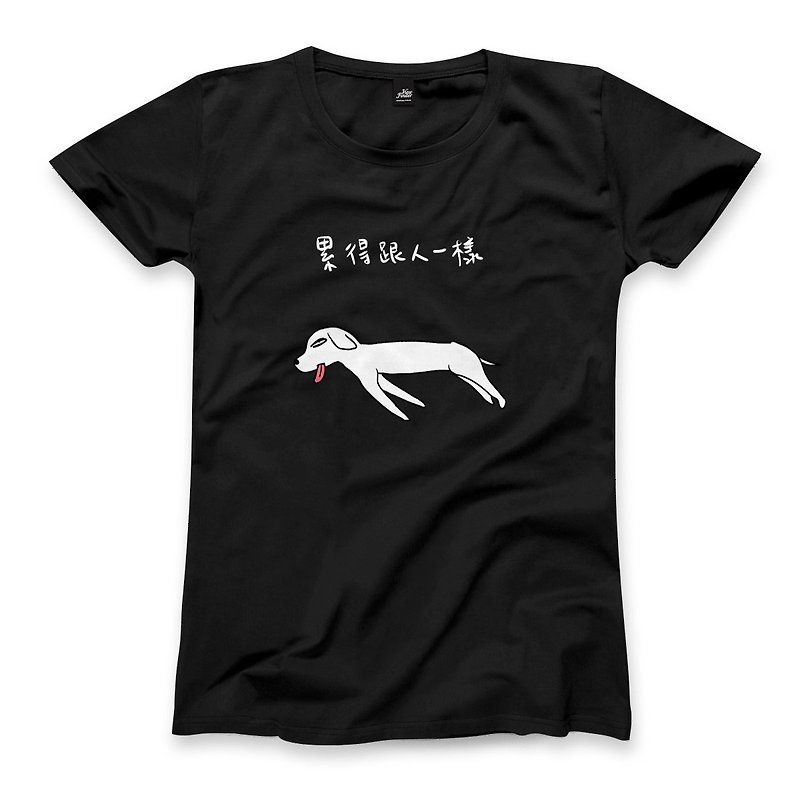 Tired Like People - Black - Female T-shirts - Women's T-Shirts - Cotton & Hemp Black