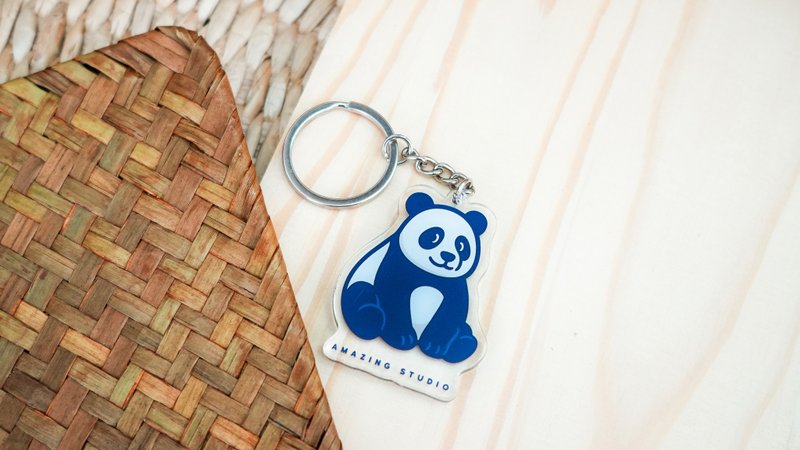 【熊貓】 鎖匙扣丨Amazing Studio - 鑰匙圈/鑰匙包 - 塑膠 紅色