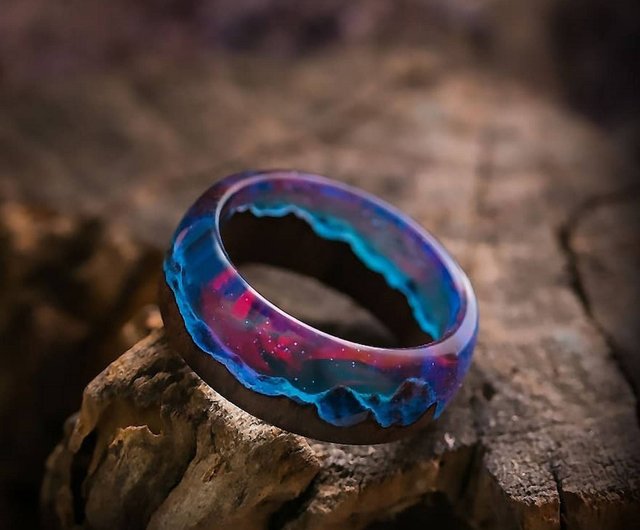 Jewelry, Blue Glow In The Dark Resin Ring Size 1