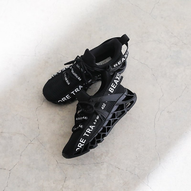 BEAXIS塑身核心運動鞋 CORE TRA款-黑 (AZ-709-BLK) - 女款休閒鞋 - 其他人造纖維 黑色