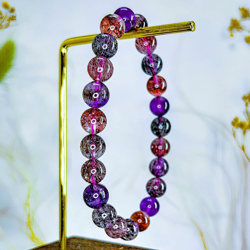【Rich Color High-Quality Super Seven】Quartz Bracelet - Bracelets - Crystal Multicolor