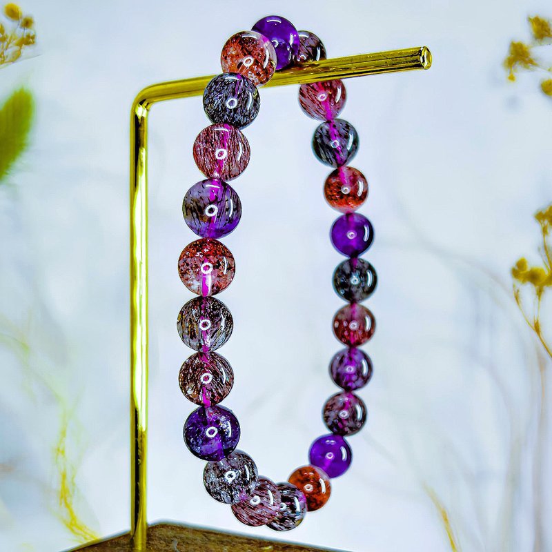 【Rich Color High-Quality Super Seven】Quartz Bracelet - สร้อยข้อมือ - คริสตัล หลากหลายสี