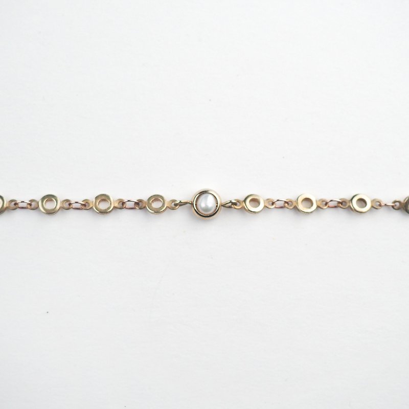珍珠圓圓手鍊 - Pearl ' Round Bracelet - 手鍊/手環 - 寶石 金色