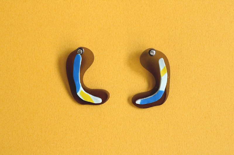 Hsin Hsiu Yao Geometric Earrings - Black Parts 3 - Earrings & Clip-ons - Pottery Multicolor