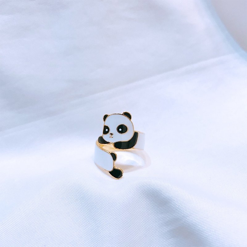 Big panda | ring around the ring - แหวนทั่วไป - วัตถุเคลือบ สีดำ