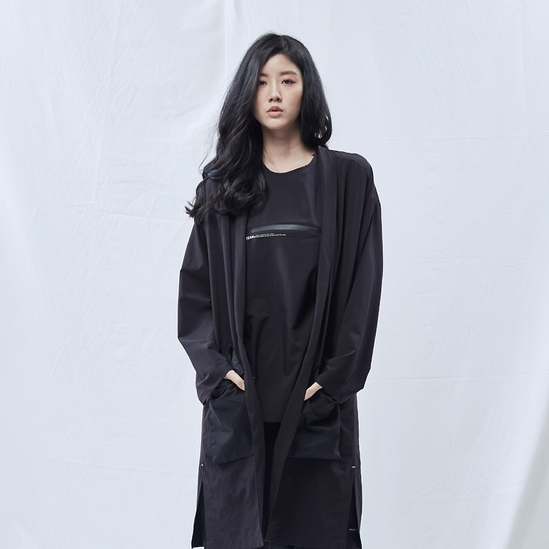 DYCTEAM - 3 Functional Kimono - เสื้อแจ็คเก็ต - วัสดุกันนำ้ สีดำ