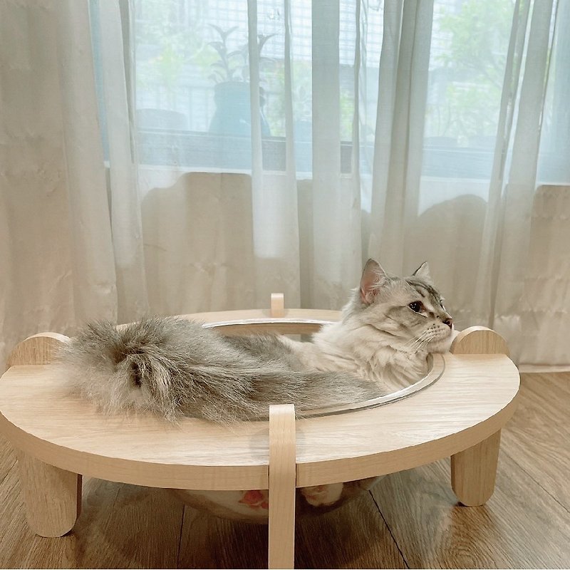 ワンポットキャットクラシック - 猫の寝巣 - 寝具 - 木製 カーキ