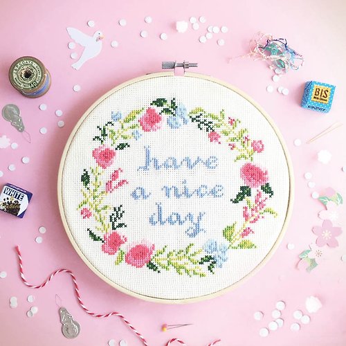 Funny Quote Cross stitch KIT - After All. Tomorrow is Another Day