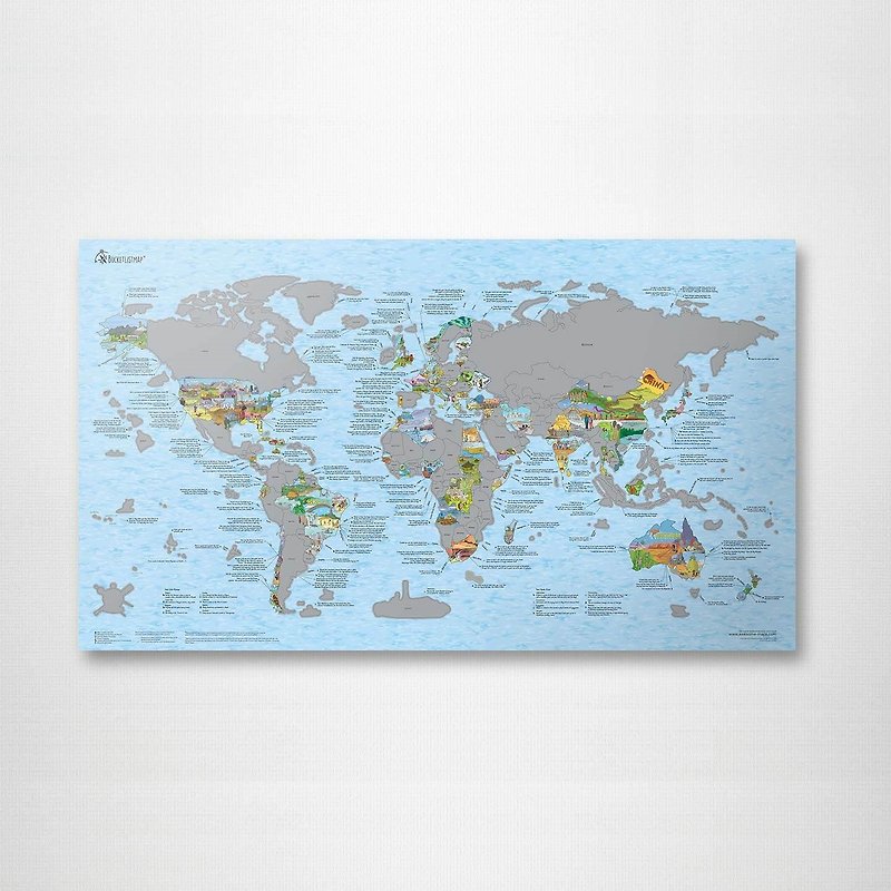 Travel Bucket List Scratch Map - Other - Paper Multicolor