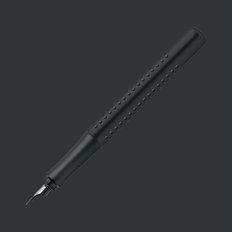 Faber Castell Good Idea Hold Fountain Pen-Black-F Point/EF Point - Fountain Pens - Other Metals Black