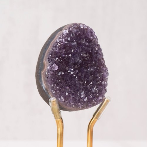 宇宙礦飾 UCHUU Crystal 中型紫晶蛋 // 智慧 財富 // 水晶蛋 水晶擺飾 贈底座