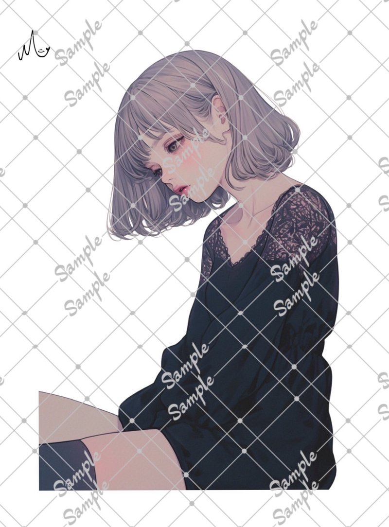 オリジナル人物ステッカー - 貼紙 - 紙 