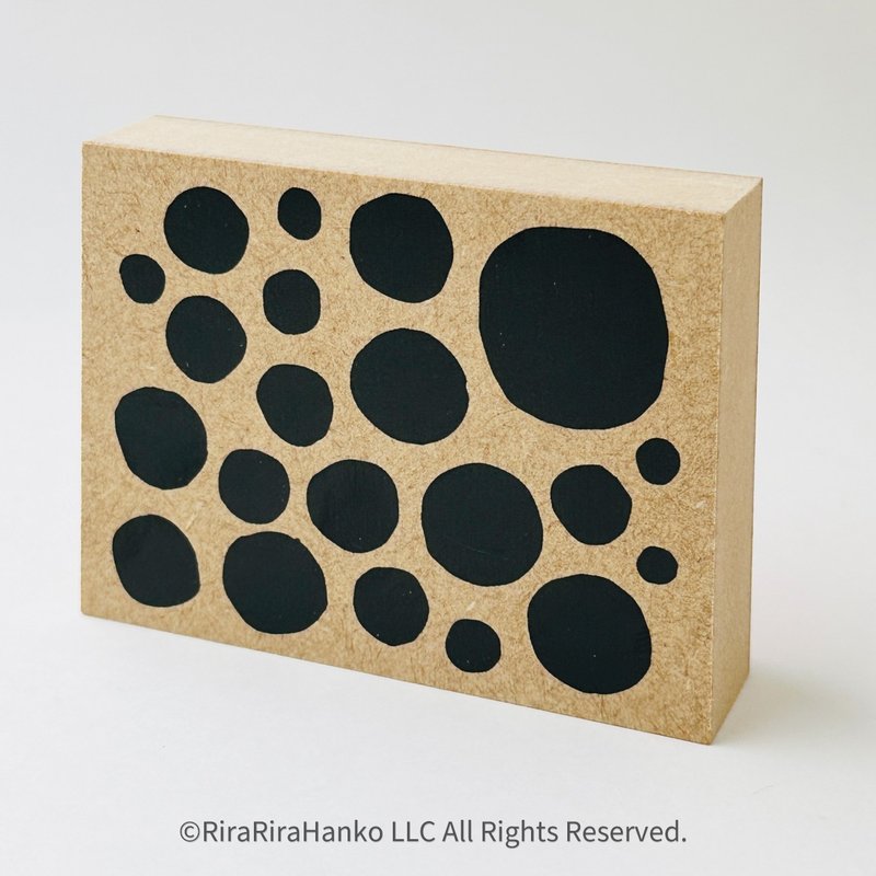 大きめ模様はんこ*バブルドット*60mm×80mm*ラバースタンプ*R1014_o - 印章/印台 - 木頭 