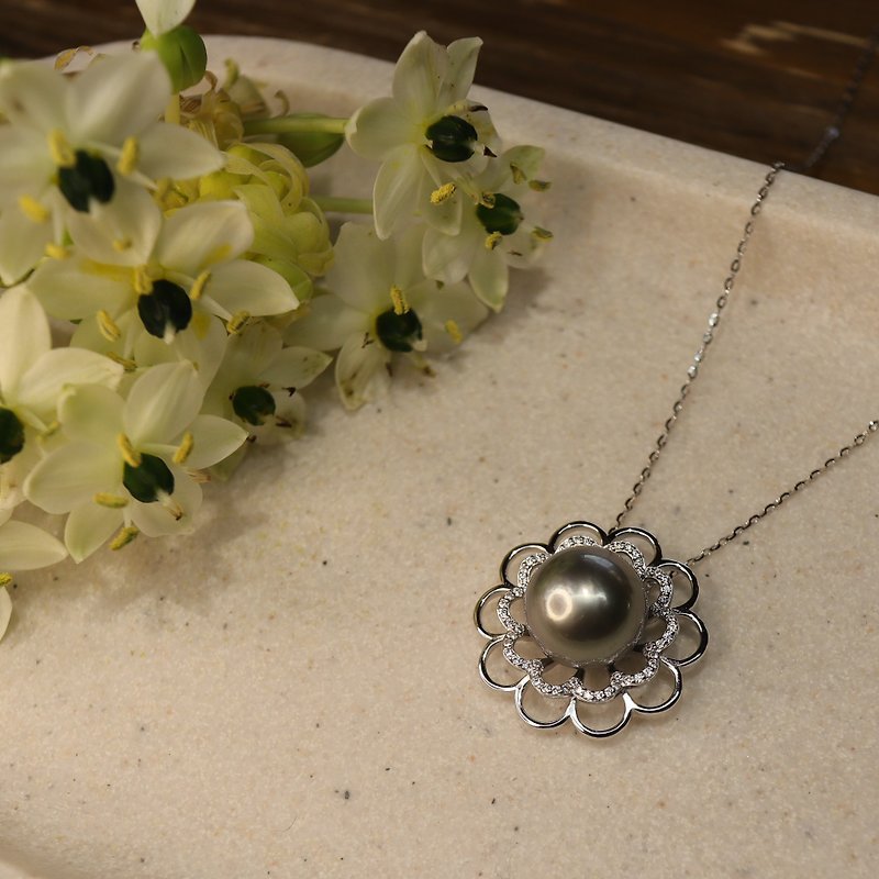 Winter Love Series~【Immortal】Tahiti Seawater Pearl Necklace | The Pearl of Life - Necklaces - Pearl 