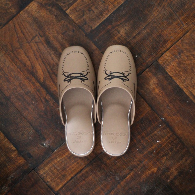 CLOAKROOMS OF .Fuller Indoor Slipper Sailing Boat MOCASIN - Khaki - Indoor Slippers - Faux Leather Khaki