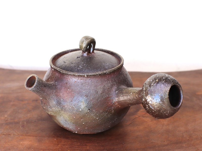 Bizen ware teapot k1-084 - Teapots & Teacups - Pottery Brown