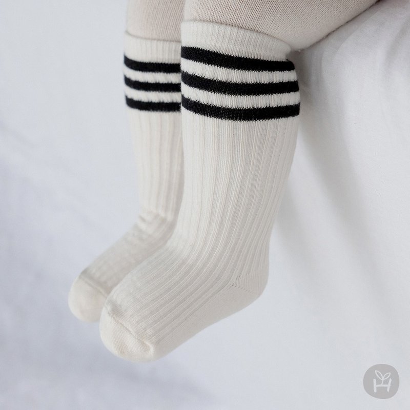 Happy Prince Korean-made Bestie sporty style baby mid-calf socks - Baby Socks - Cotton & Hemp 