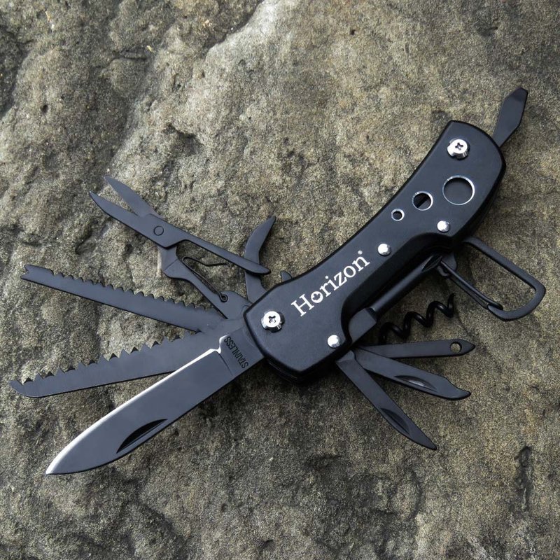 【Horizon 天際線】黑化生態野營求生小刀 Safari Knife - 露營用品 - 鋁合金 