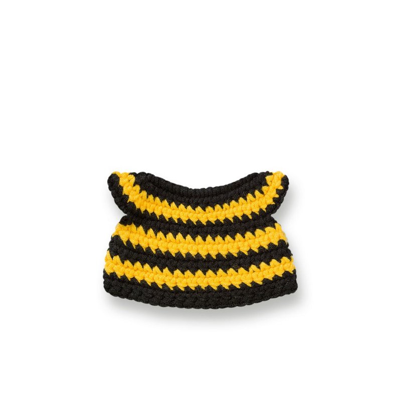 Just Dutch | Striped bee dress handmade - ตุ๊กตา - ผ้าฝ้าย/ผ้าลินิน สีเหลือง
