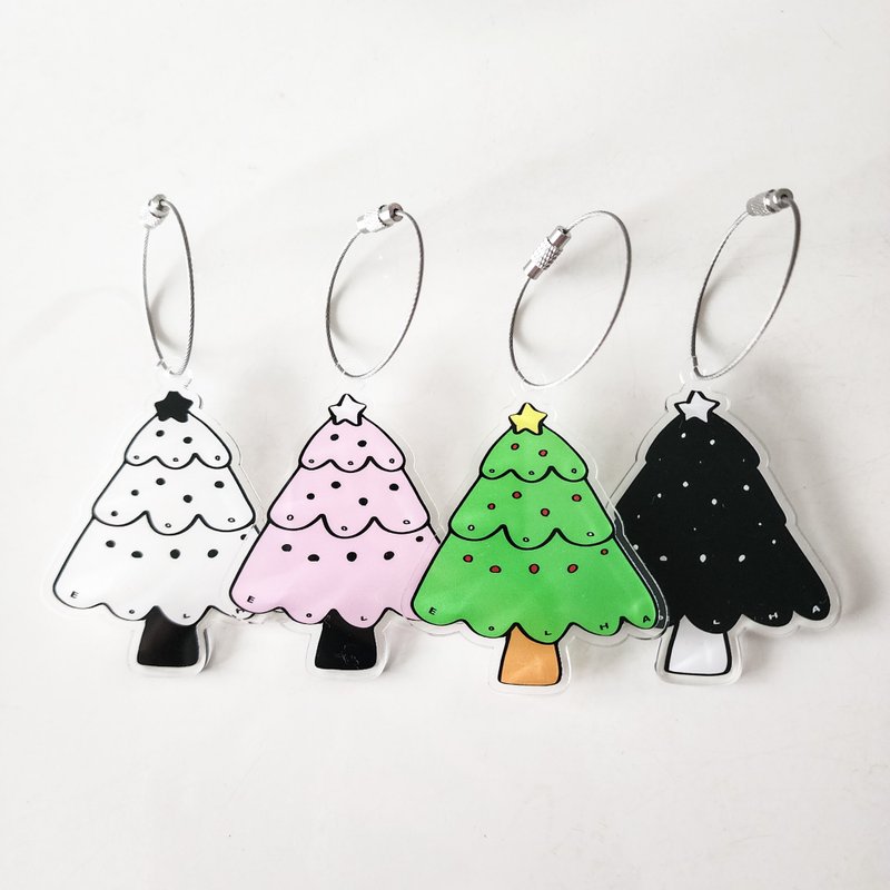 クリスマスツリーアクキー - 鑰匙圈/鑰匙包 - 塑膠 多色