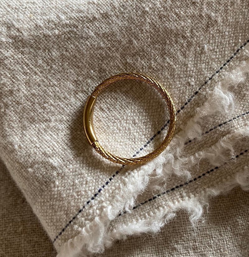 Vintage Gold-plated Ring - แหวนทั่วไป - ทองแดงทองเหลือง 