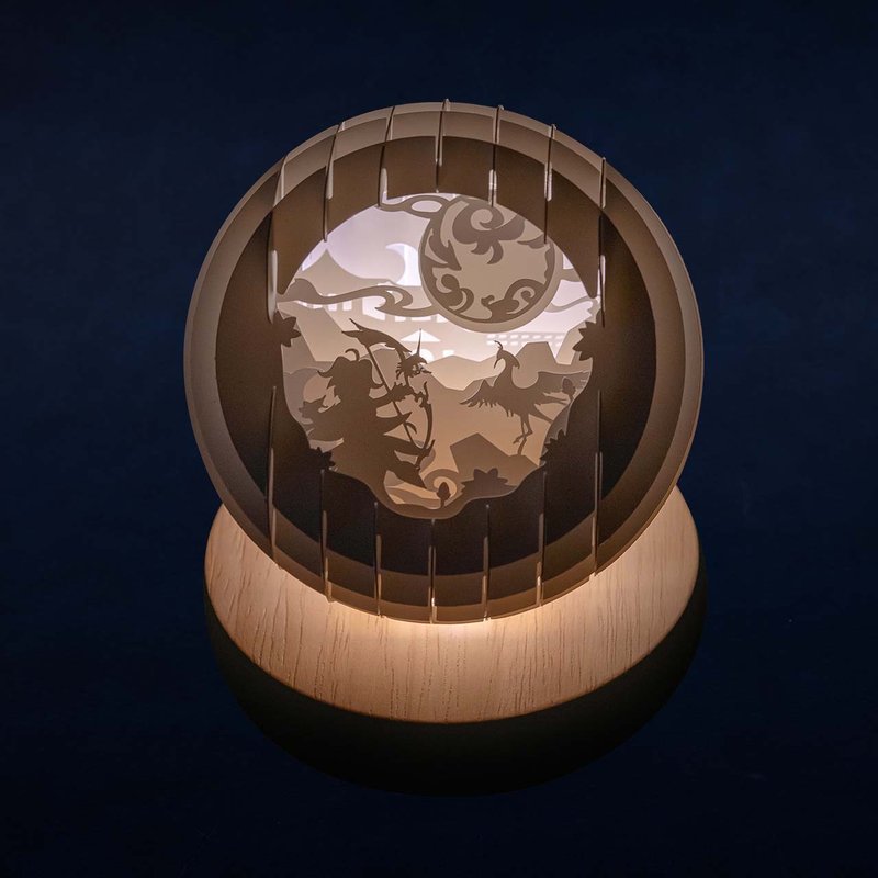 Light and Shadow Paper Carving Night Light - Yuanshen Ganyu Exquisite Model - Lighting - Paper 