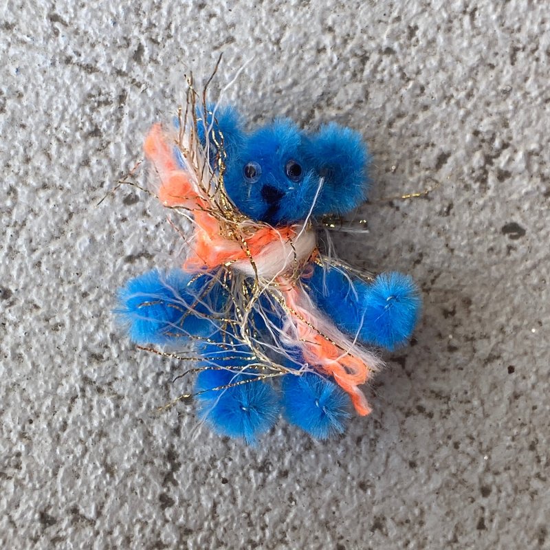 繽紛小熊 5cm bear藍靛色-毛根扭扭棒手作 - 其他 - 其他材質 藍色