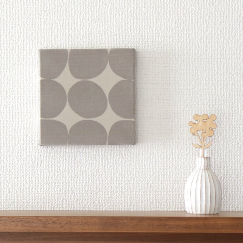 12x12cm ファブリックパネル 【不揃いサークル コーデュロイ グレー】 - 壁貼/牆壁裝飾 - 棉．麻 灰色