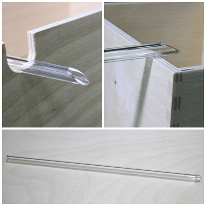[Warranty] Water drop slanted heat-resistant glass straws SGS PFAS qualified heat-resistant straws - Reusable Straws - Glass Silver