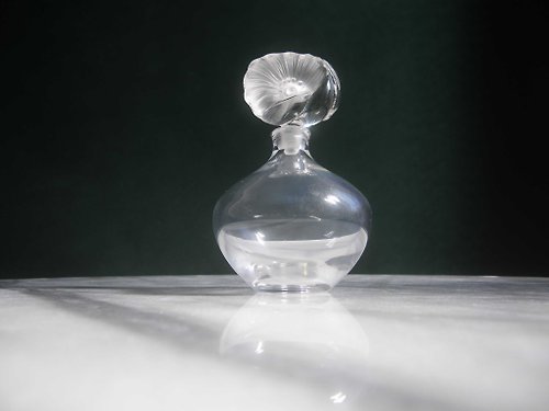 老時光OLD-TIME Vintage & Classic & Deco 【老時光 OLD-TIME】早期二手捷克製水晶玻璃香水瓶