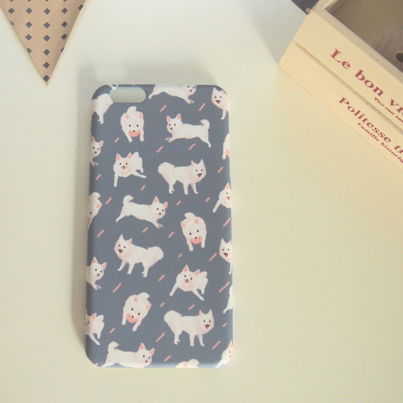 iPhone 6/7/8 plus Japanese Spitz Cover in Navy Blue - Phone Cases - Plastic Blue