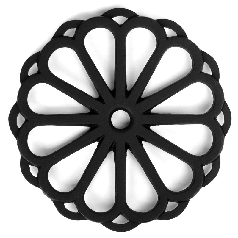 Nanbu tekki japanese cast iron coaster trivet chrysanthemum 17.5cm - ที่รองแก้ว - โลหะ 