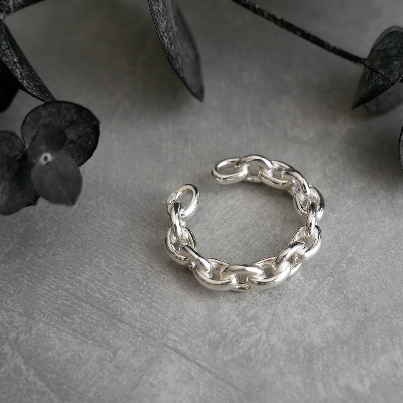 Swag ear cuff link / silver C136 - ต่างหู - เงินแท้ สีเงิน