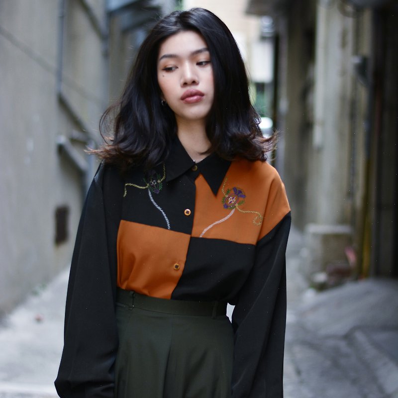 瑾旗| Baroque long-sleeved vintage shirt - Women's Shirts - Other Materials 