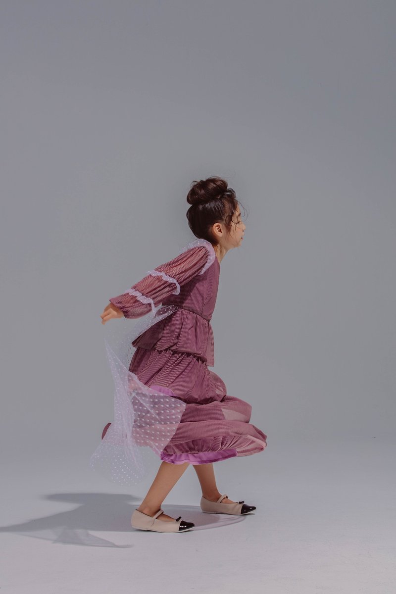 Tiered Dress with Frill Sleeve Detail / 2020 - 男/女童禮服 - 其他材質 
