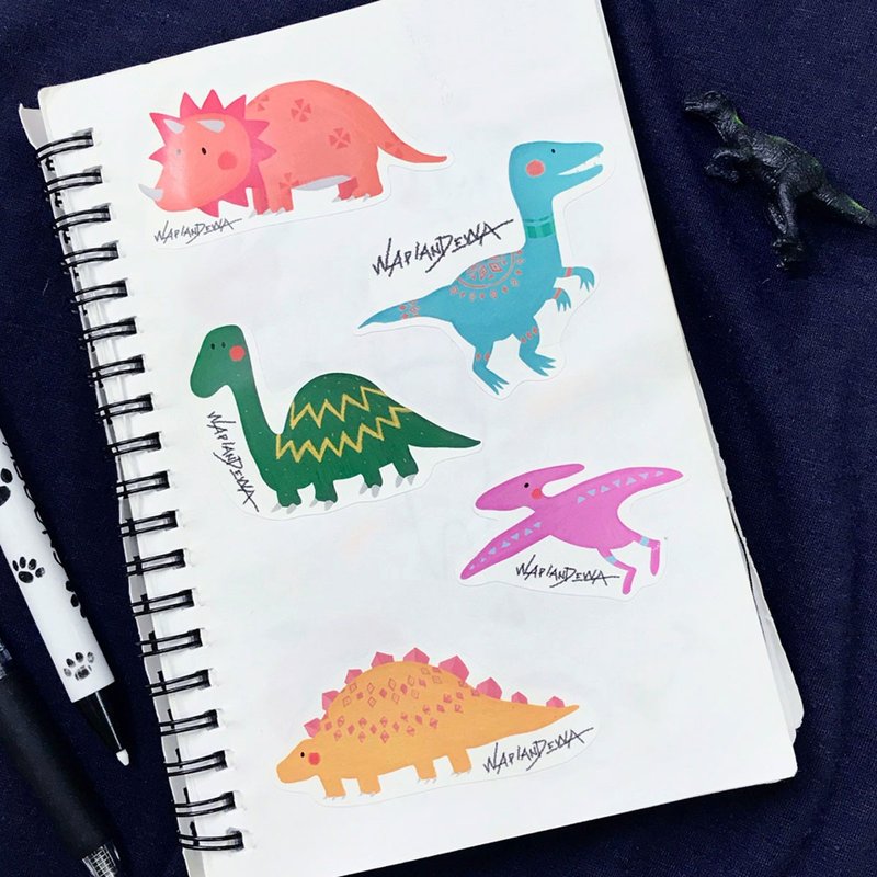 Dinosaur / dinosaur - stickers - Stickers - Paper Blue