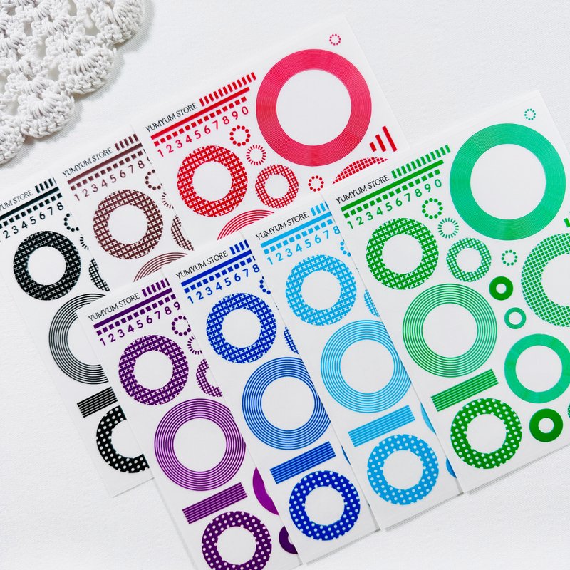 Round label transparent sticker - 貼紙 - 其他材質 