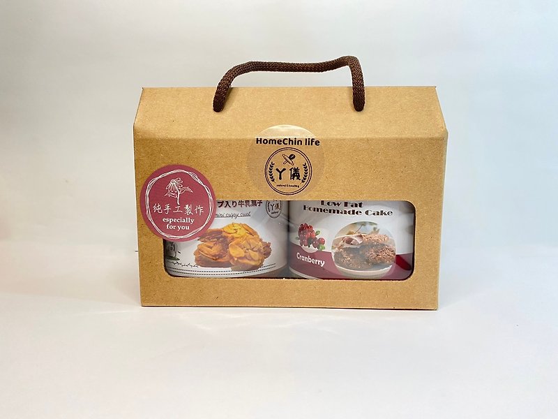 Hongqin Life-Ayi Food House Slim Double Happiness/Berry Swallow vs Almond Slices Gift Box - Handmade Cookies - Other Materials 