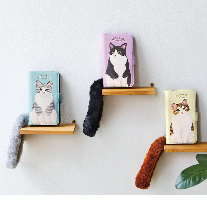 【Cat Department】Cute Cat Tail Ring 6.1-inch Smartphone Protective Case - Phone Cases - Faux Leather 