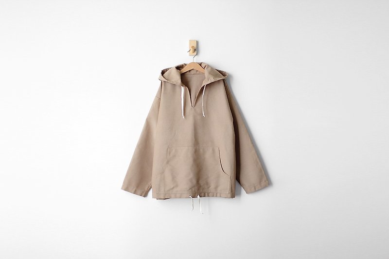 Khaki Open Long Sleeve Tee - Sold Out - เสื้อฮู้ด - ผ้าฝ้าย/ผ้าลินิน สีกากี