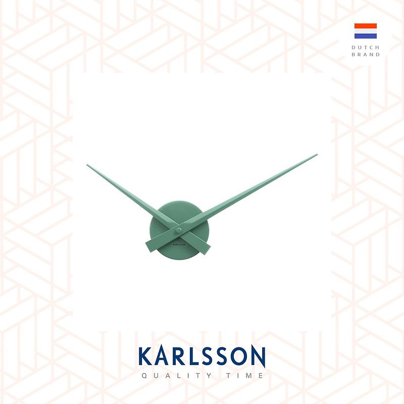 Karlsson Wall clock Little Big Time Jungle green Mini - 時鐘/鬧鐘 - 其他金屬 綠色