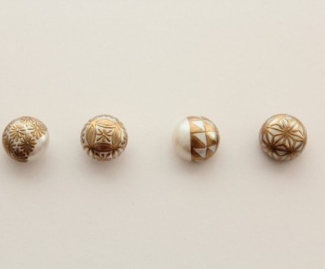 MAKIE Pearl Earrings / Japanese Pattern_Chrysanthemum_Pair